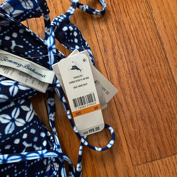 Tommy Bahama High Neck Reversible Bikini Top Swim - Picture 6 of 8